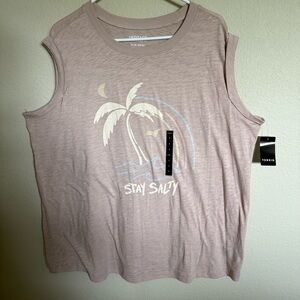 Torrid Women's Sleeveless Graphic Top - Tan